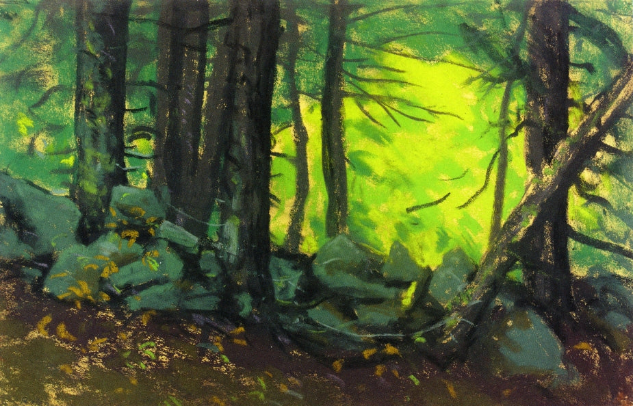Robert Henri The Stone Wall with Woods 1918 Fine Art Print