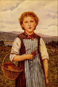 Albrecht Anker The Strawberry Girl 1884 Fine Art Print