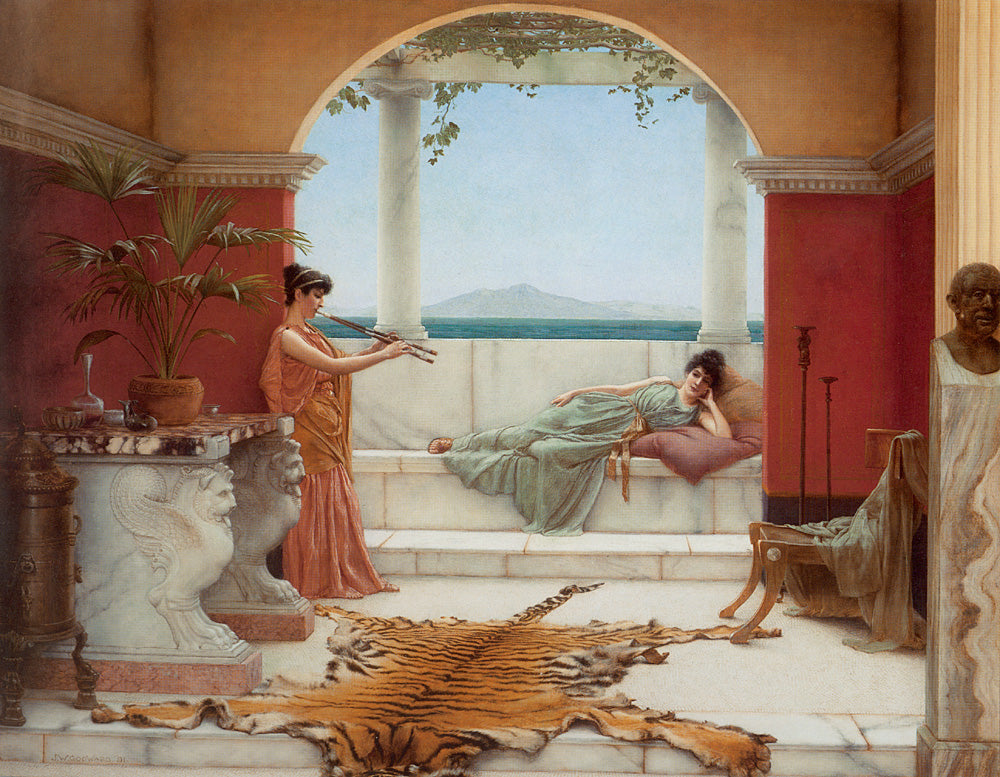 John William Godward The Sweet Siesta of a Summer Day 1891 Fine Art Print