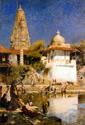 Edwin Lord Weeks The Temple and Tank of Walkeschwar at Bombay 1884 Fine Art Print
