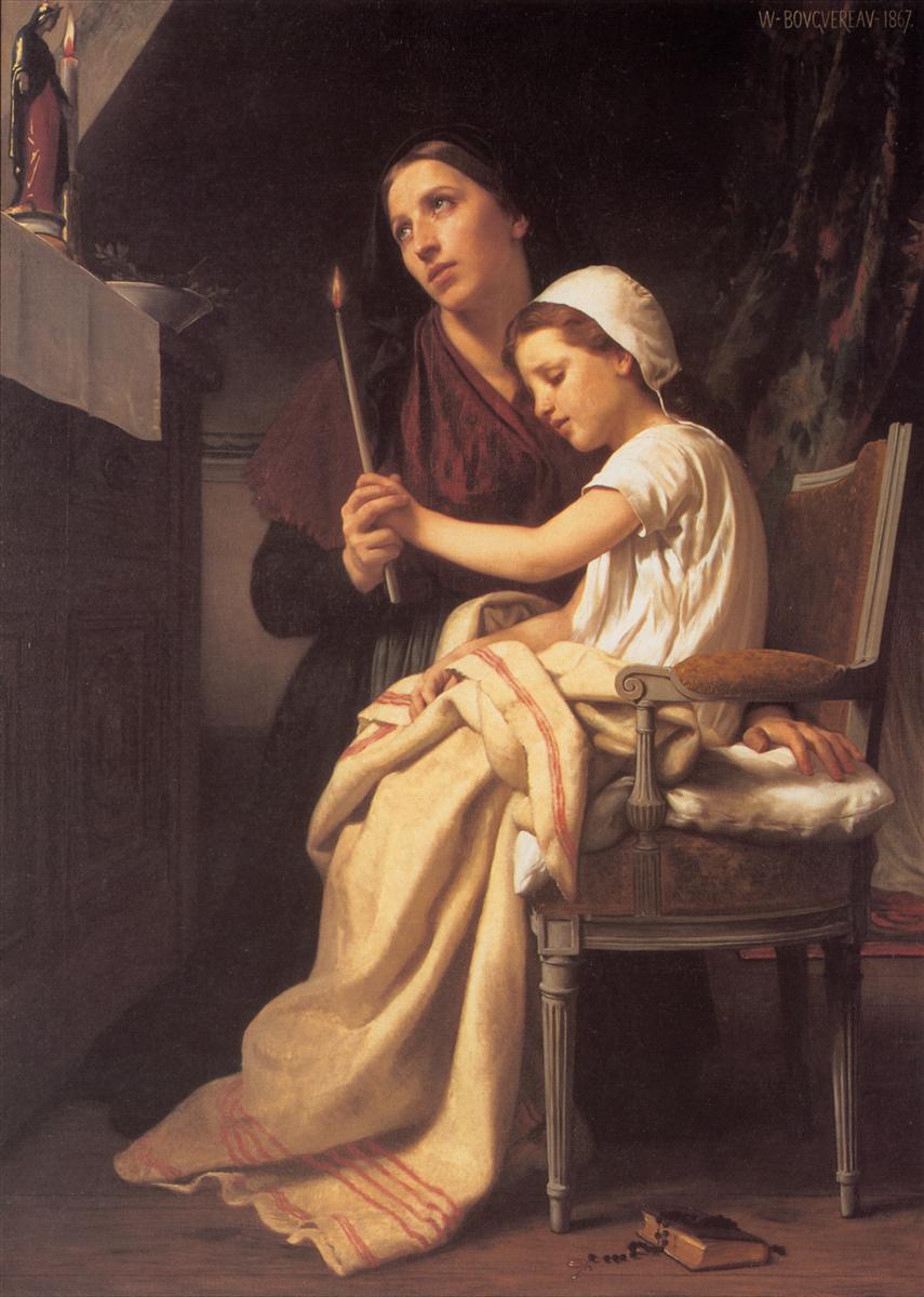 William-Adolphe Bouguereau The Thank Offering 1867 Fine Art Print