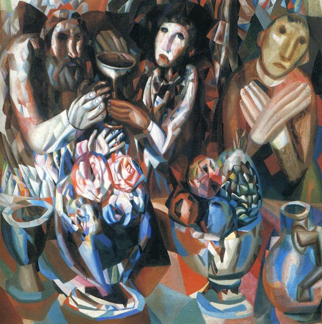 Pavel Filonov The Three at the Table 1913 Fine Art Print