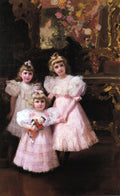 Joaquín Sorolla The Three Errazuriz Sisters 1897 Fine Art Print