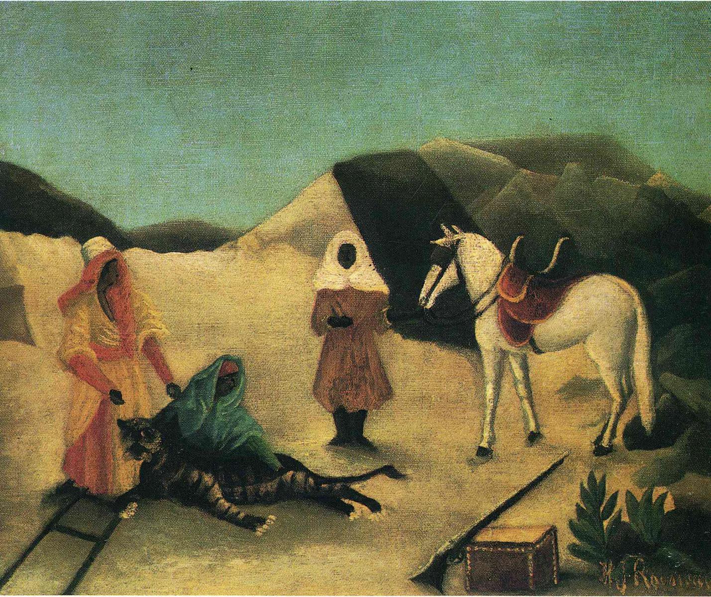 Henri Rousseau The Tiger Hunt 1895-1896 Fine Art Print