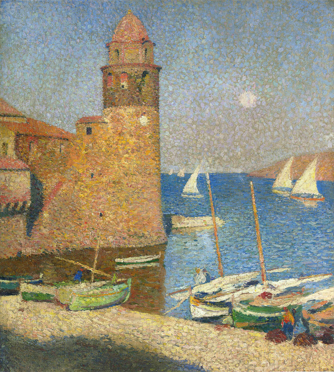 Henri Martin The Tower of Collioure in Moonrise 1924 Fine Art Print
