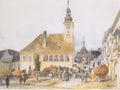 Rudolf von Alt The Town Hall in Mödling 1842 Fine Art Print