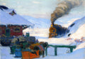 Clarence Gagnon The Train, Baie-Saint-Paul 1922 Fine Art Print