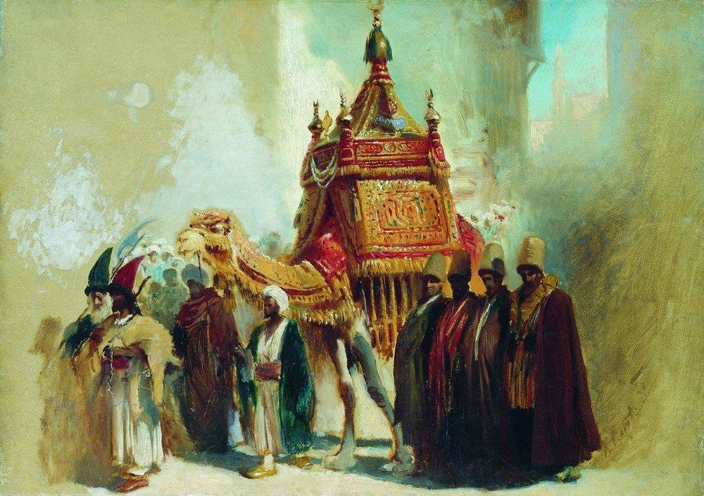 Konstantin Makovsky The Transfer of the Sacred Carpet from Mecca to Cairo 1876 Fine Art Print