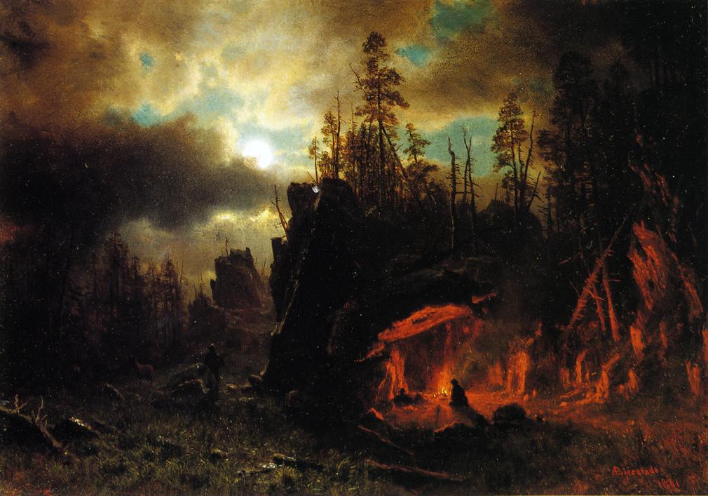 Albert Bierstadt The Trapper's Camp 1861 Fine Art Print