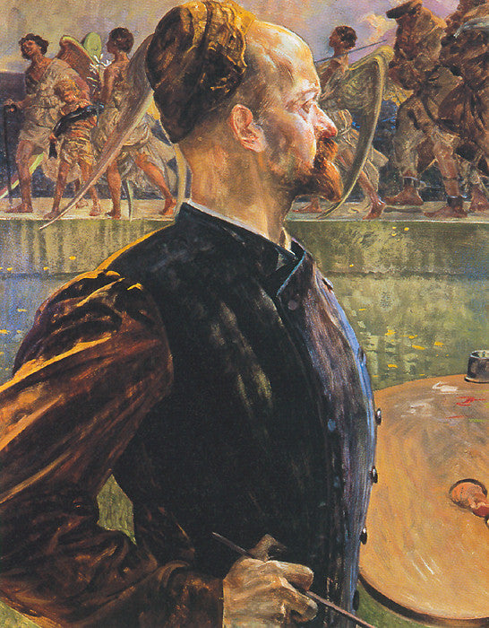 Jacek Malczewski The Tribute Money (triptych) Left 1908 Fine Art Print