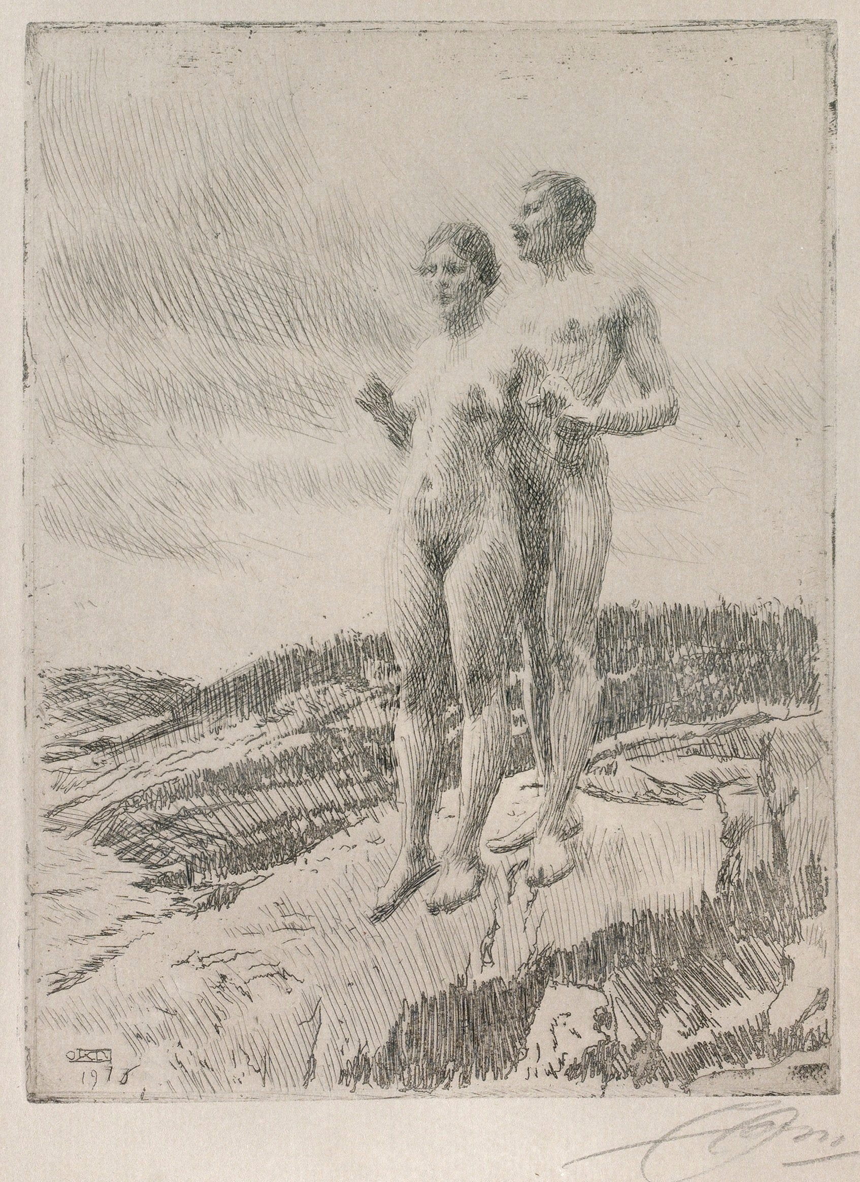 Anders Zorn The Two 1916 Fine Art Print