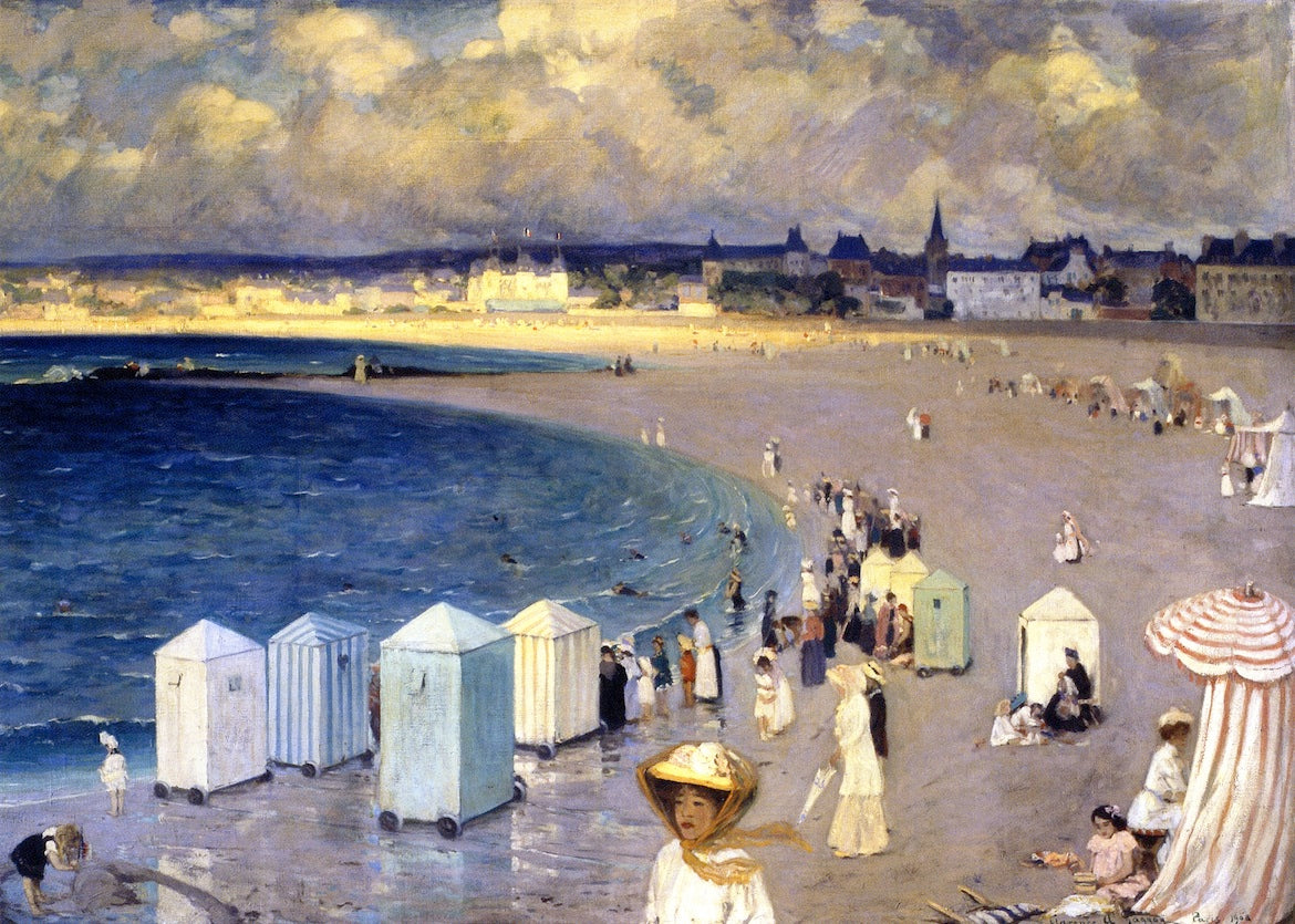 Clarence Gagnon The Two Beaches, Paramé, Saint-Malo 1908 Fine Art Print