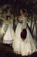 James Tissot The Two Sisters Portrait 1863 Fine Art Print