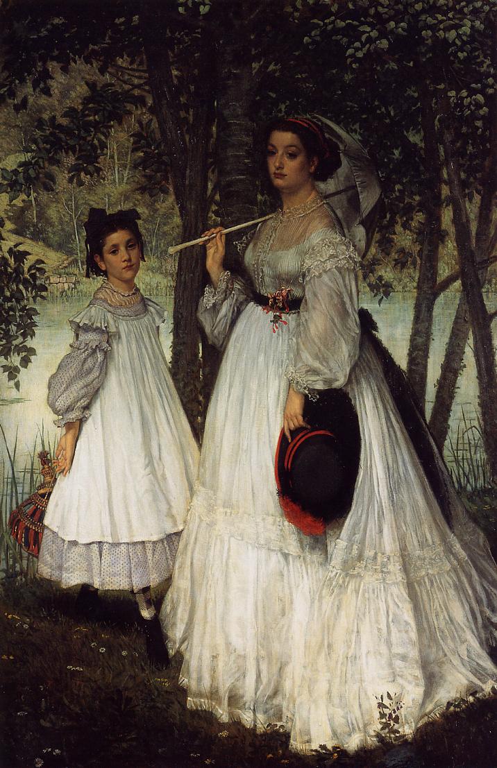James Tissot The Two Sisters Portrait 1863 Fine Art Print