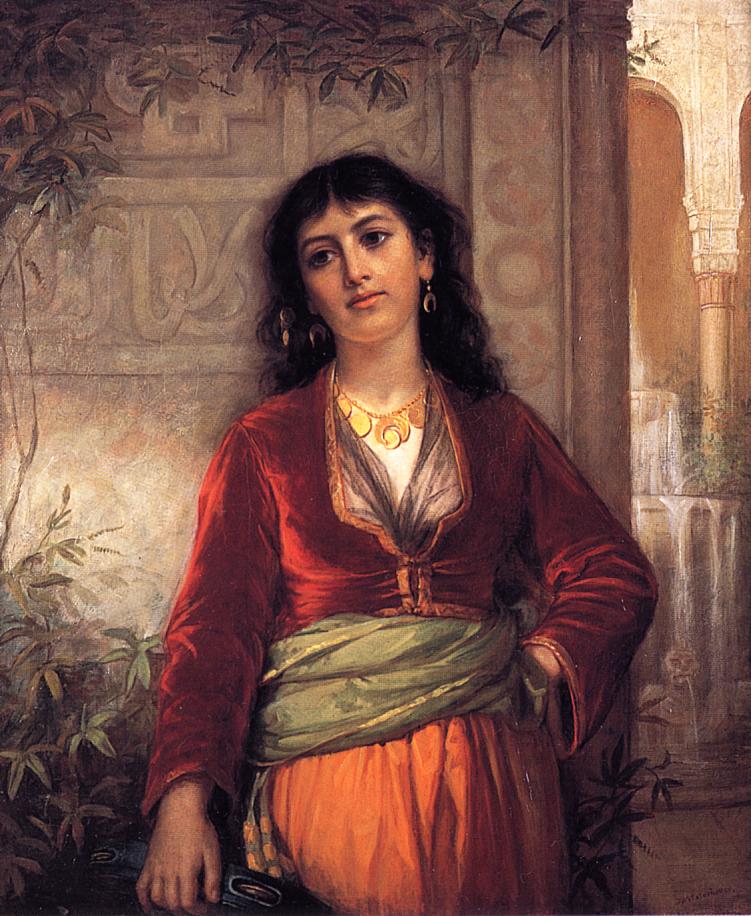 John William Waterhouse The Unwelcome Companion (A Street Scene in Cairo) 1872 Fine Art Print