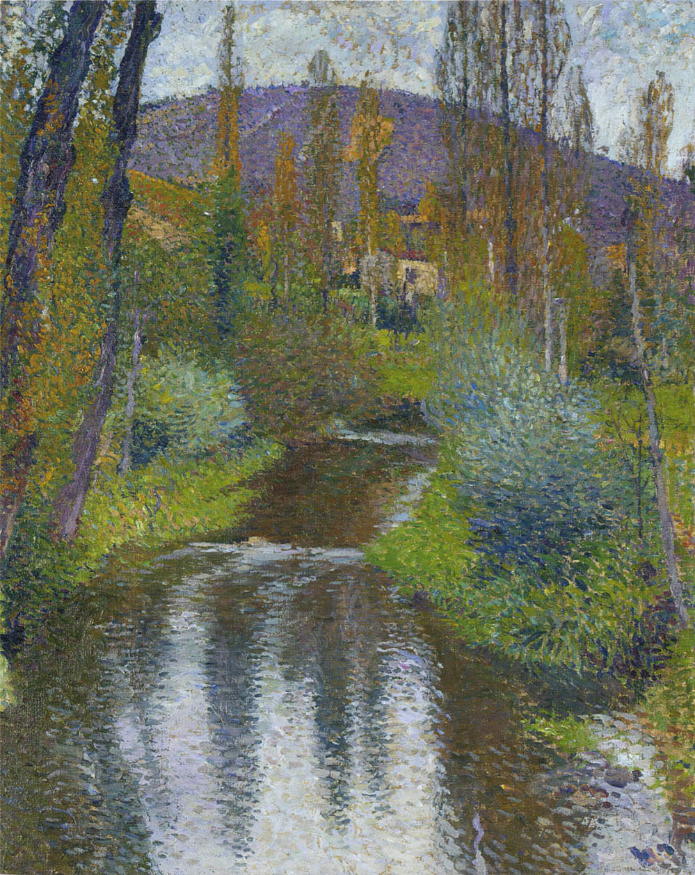 Henri Martin The Vert and the first houses of Labastide 1907 Fine Art Print