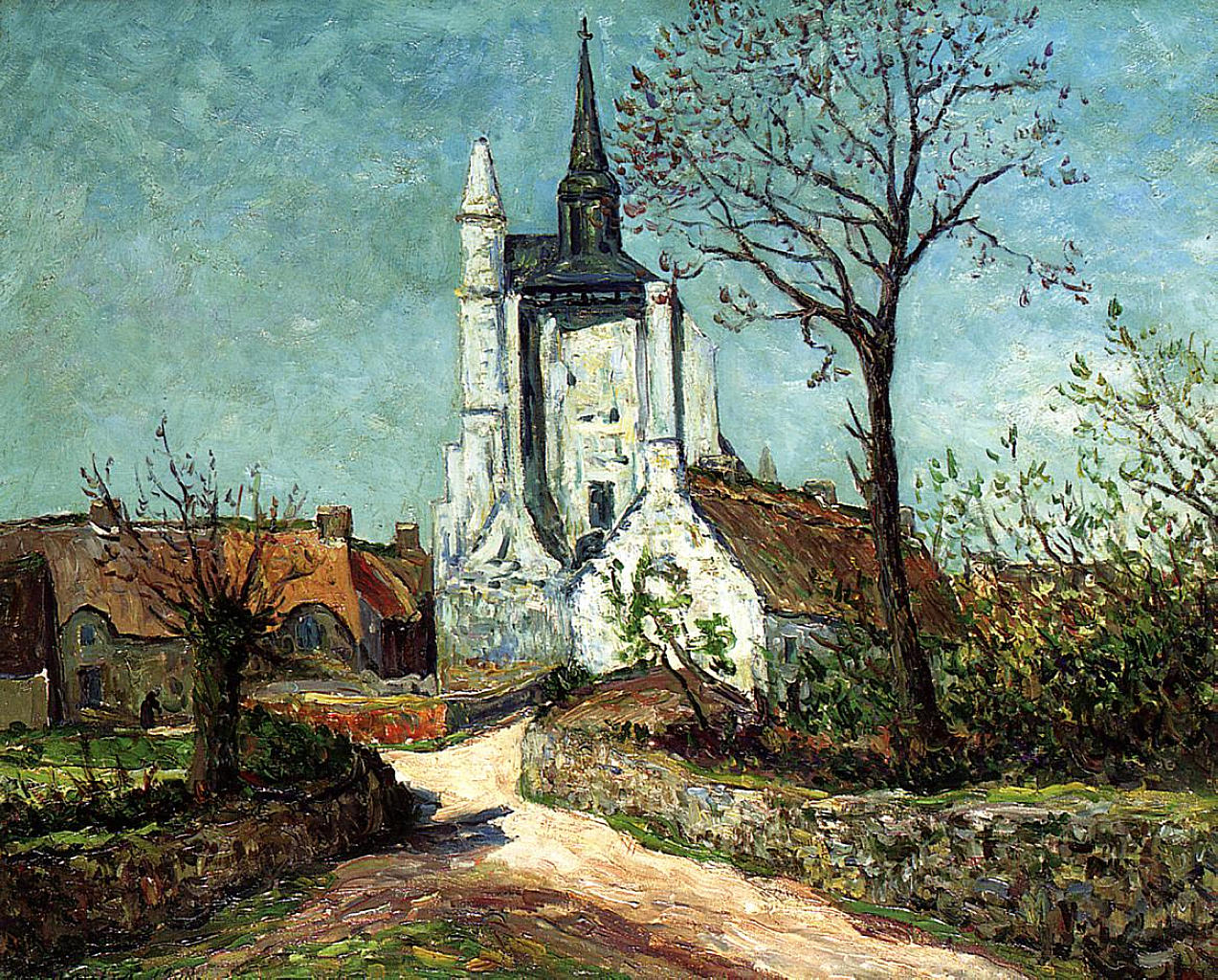 Maxime Maufra The Village and Chapel of Sainte-Avoye (Morbihan) 1908 Fine Art Print