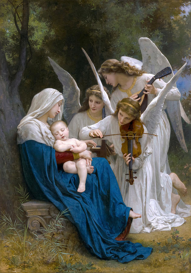 William-Adolphe Bouguereau The Virgin with Angels 1881 Fine Art Print