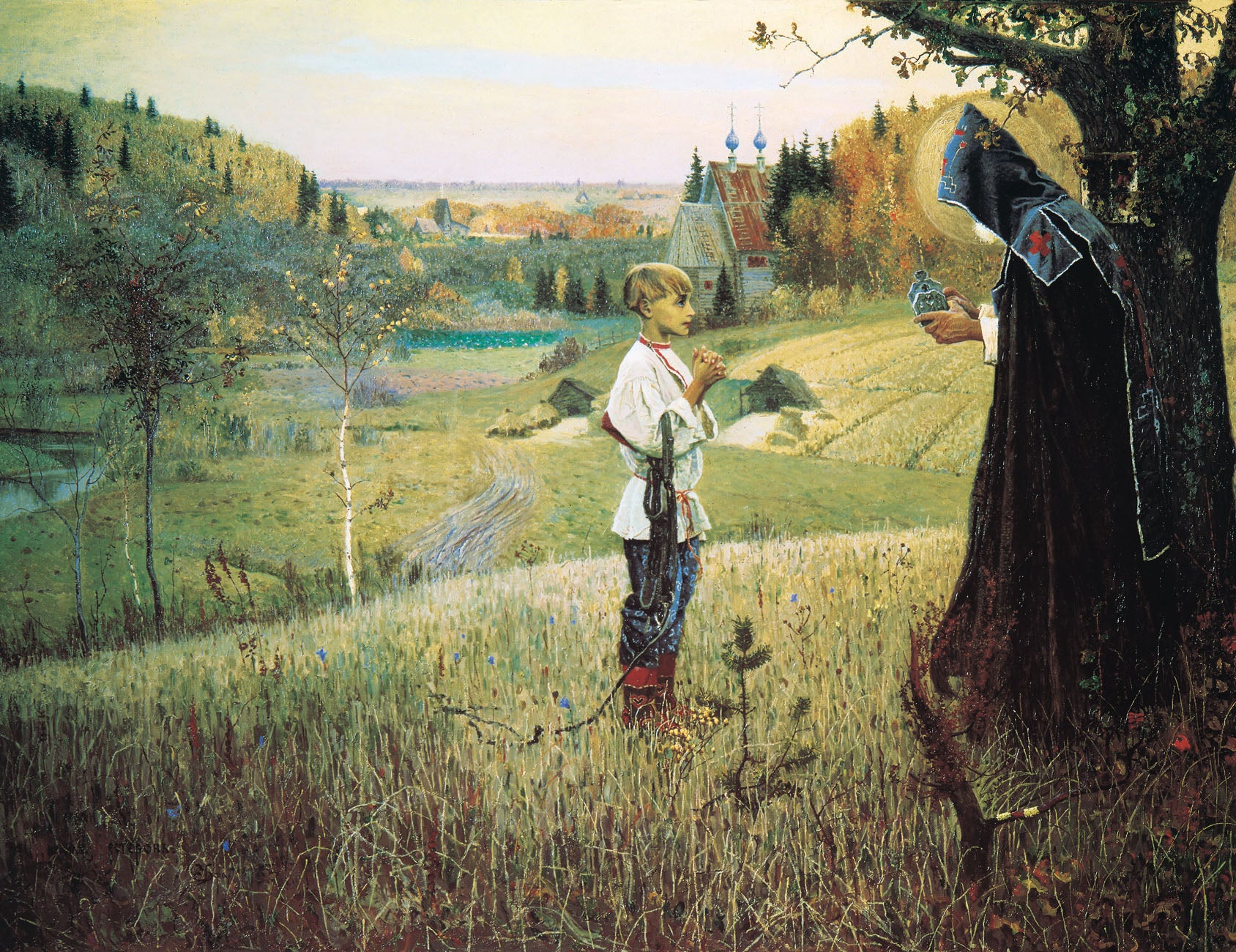 Mikhail Nesterov The Vision of the Young Bartholomew 1890 Fine Art Print