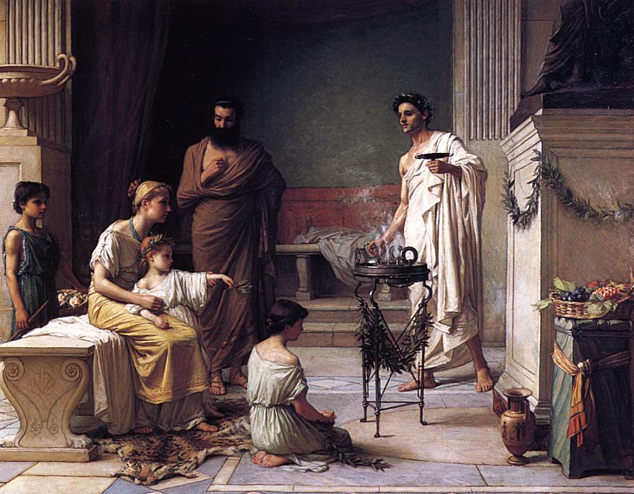 John William Waterhouse The Visit of a Sick Child to the Temple of Aesculapius 1877 Fine Art Print