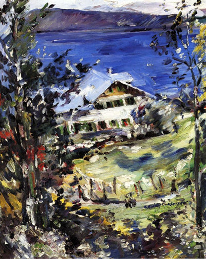Lovis Corinth The Walchensee, Country House with Washing on the Line 1923 Fine Art Print