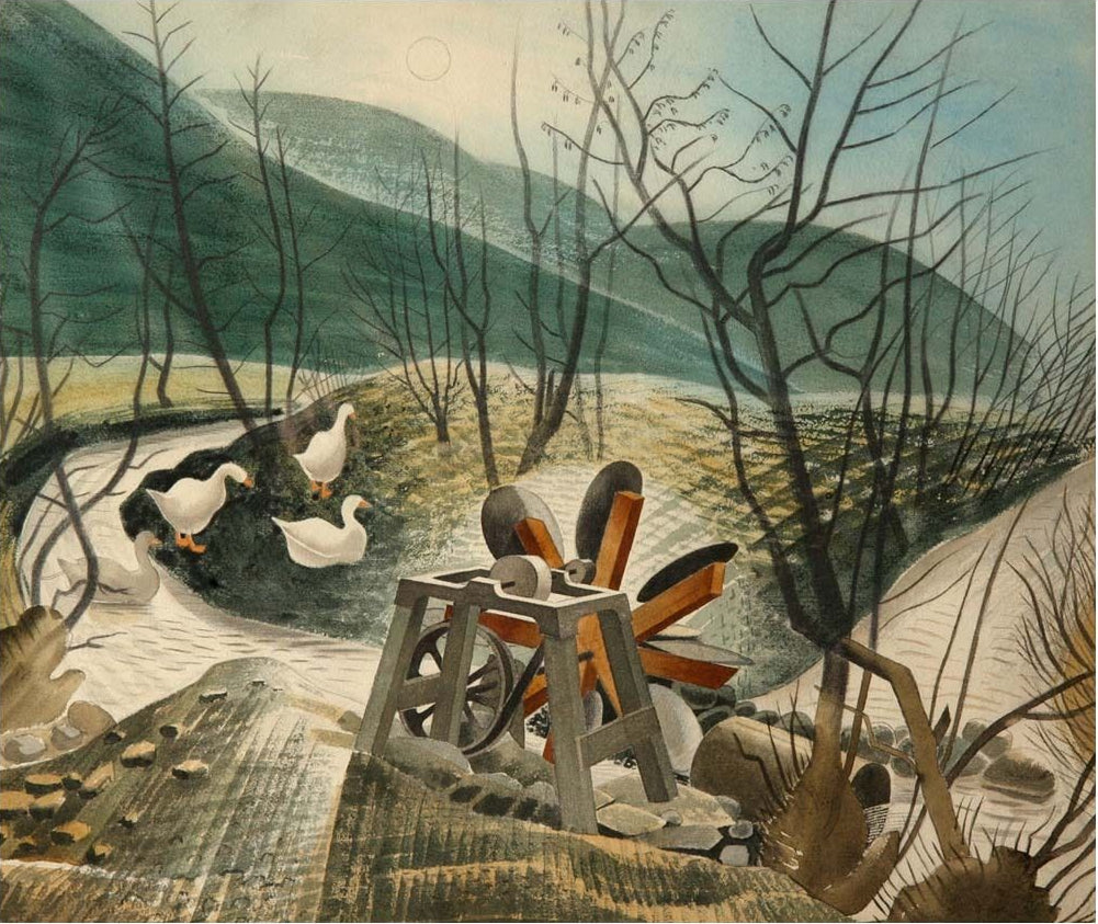 Eric Ravilious The Water Wheel 1938 Fine Art Print