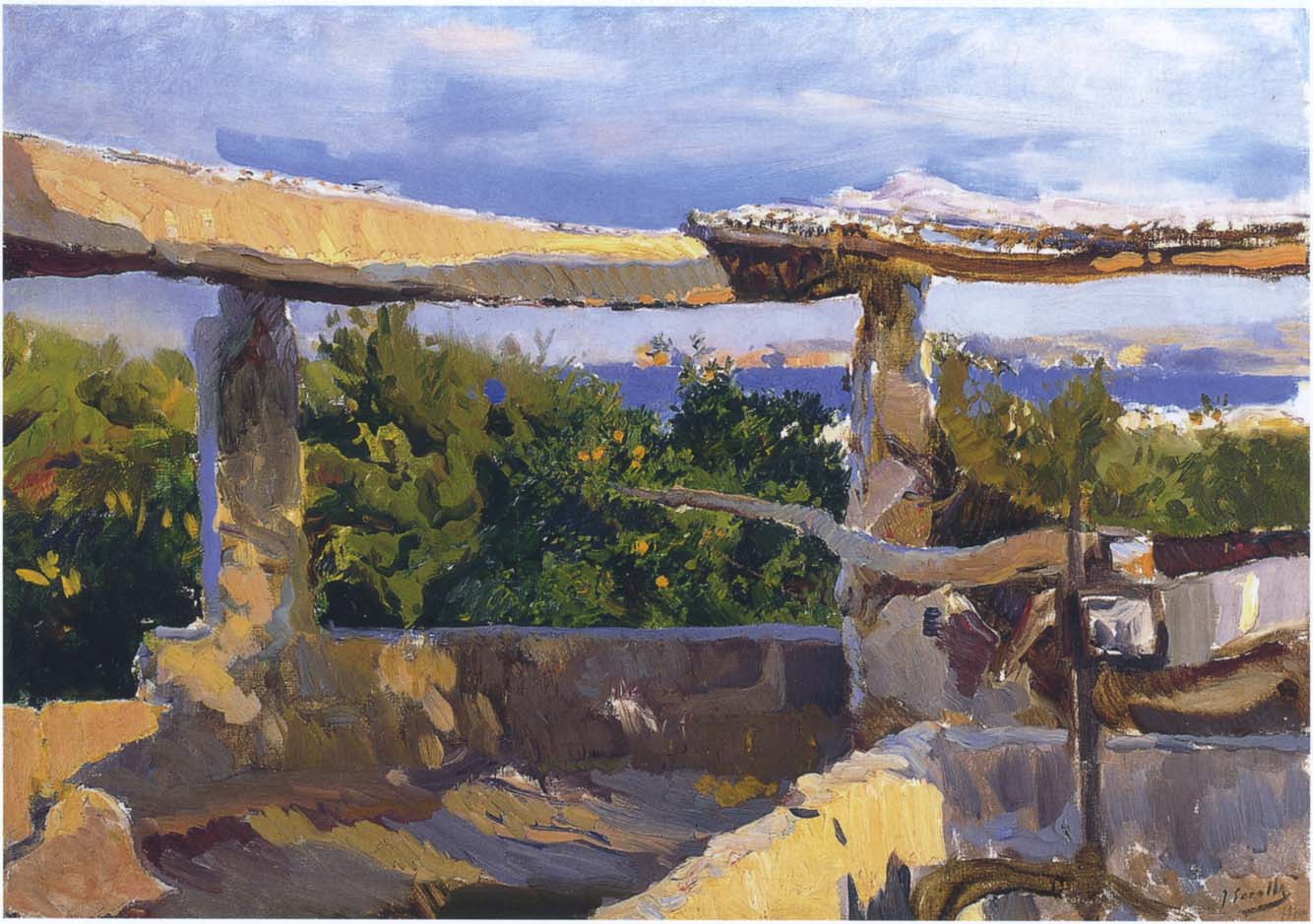 Joaquín Sorolla The Waterwheel, Javea 1900 Fine Art Print