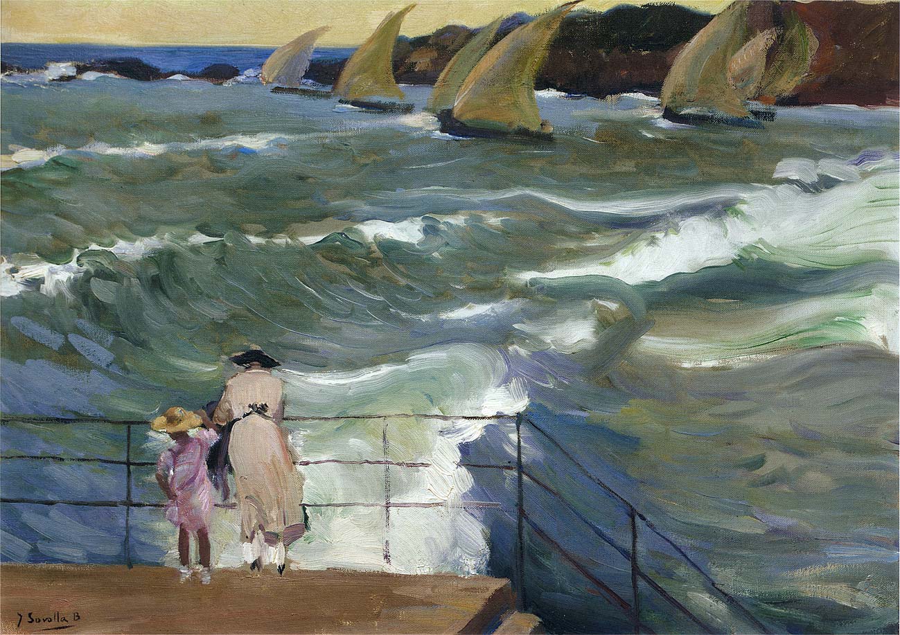 Joaquín Sorolla The Waves at San Sebastian 1915 Fine Art Print