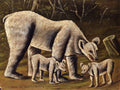 Niko Pirosmani The White Bear with Cubs 1910 Fine Art Print