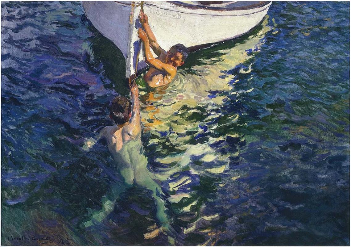 Joaquín Sorolla The White Boat, Javea 1905 Fine Art Print