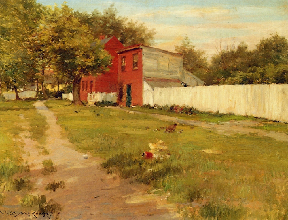 William Merritt Chase The White Fence 1900 Fine Art Print