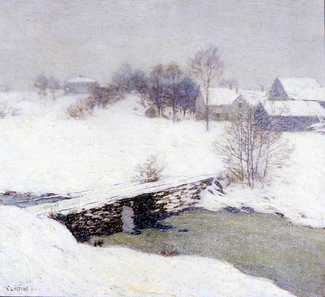 Willard Metcalf The White Mantle 1906 Fine Art Print