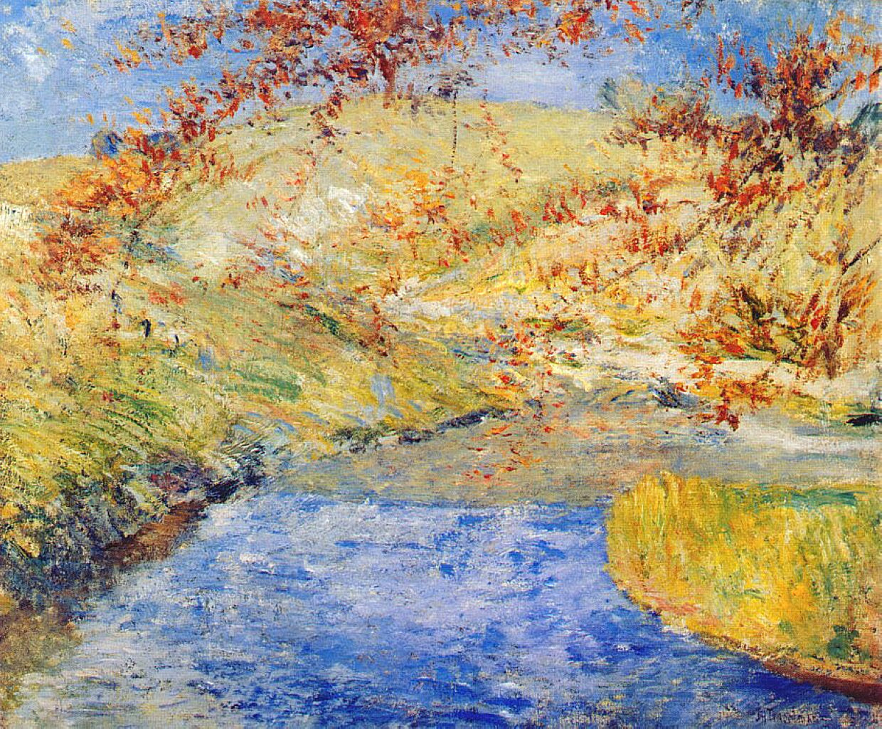 John Henry Twachtman The Winding Brook 1890 Fine Art Print