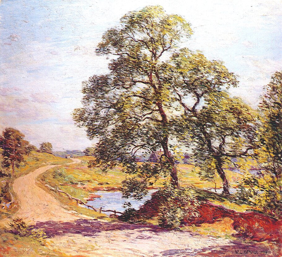 Willard Metcalf The Winding Road 1906 Fine Art Print