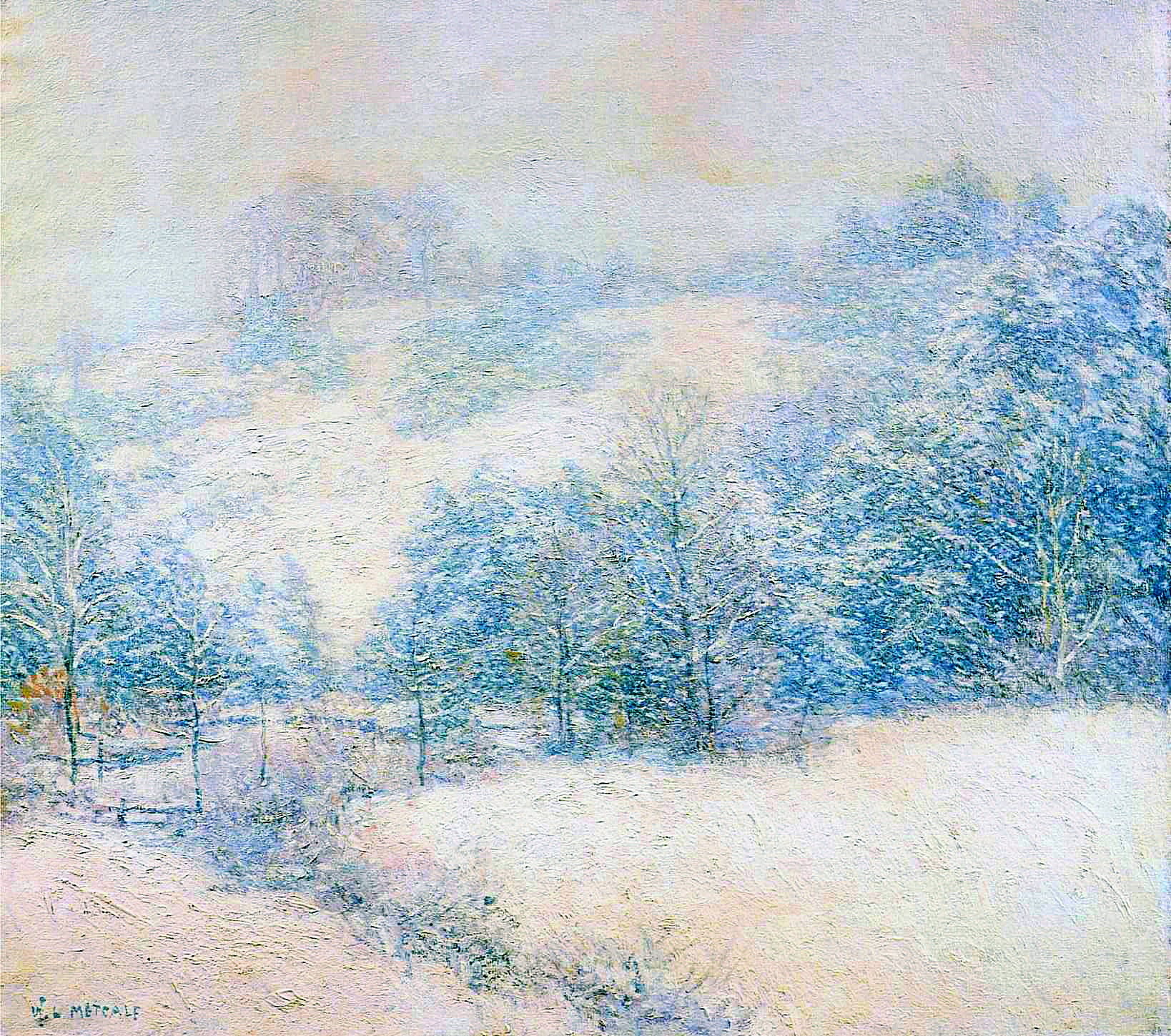 Willard Metcalf The Winter's Festival 1913 Fine Art Print