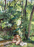 Pyotr Konchalovsky The Woman at the Creek 1932 Fine Art Print