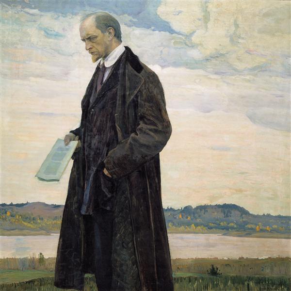 Mikhail Nesterov Thinker (Portrait of Philisopher Ivan Ilyin) 1921 Fine Art Print