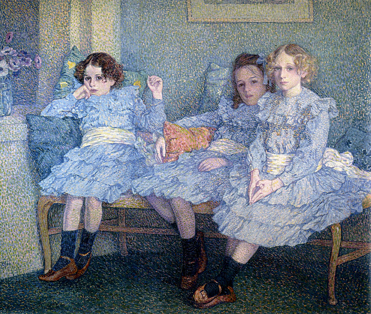 Theo van Rysselberghe Three Children in Blue 1901 Fine Art Print