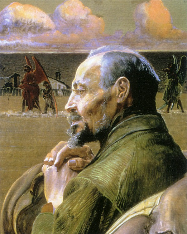 Jacek Malczewski Three Heads, Love 1908 Fine Art Print