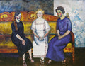 Ilya Mashkov Three Sisters on the Couch. Portrait of N. Samoilova, L. Samoilova and E. Samoilova 1911 Fine Art Print
