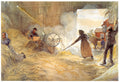Carl Larsson Threshing 1906 Fine Art Print