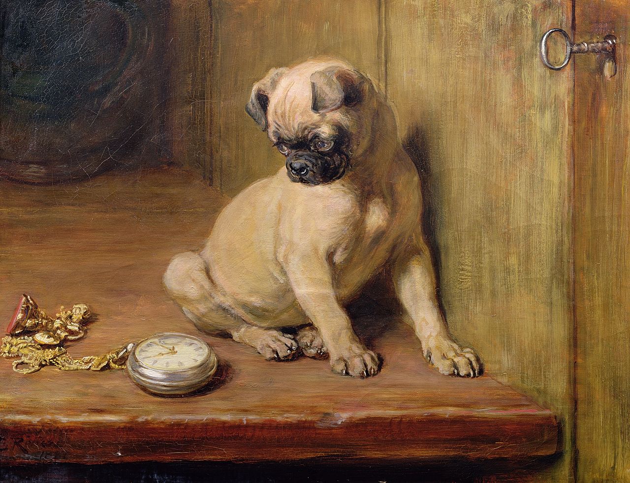 Briton Riviere Tick-Tick 1881 Fine Art Print