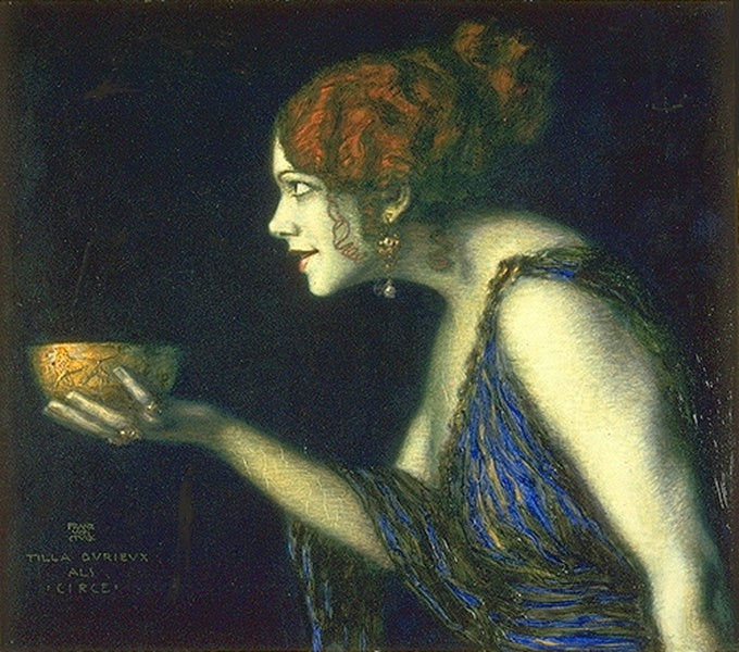 Franz Stuck Tilla Durieux as Circe 1913 Fine Art Print