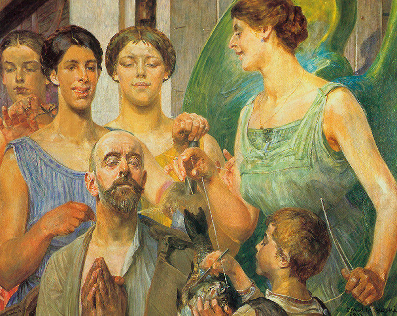 Jacek Malczewski Tobiah and the Fates 1912 Fine Art Print