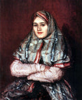 Vasily Surikov Townswoman. Portrait of Alexandra I. Yemelyanova nee Schrader 1902 Fine Art Print