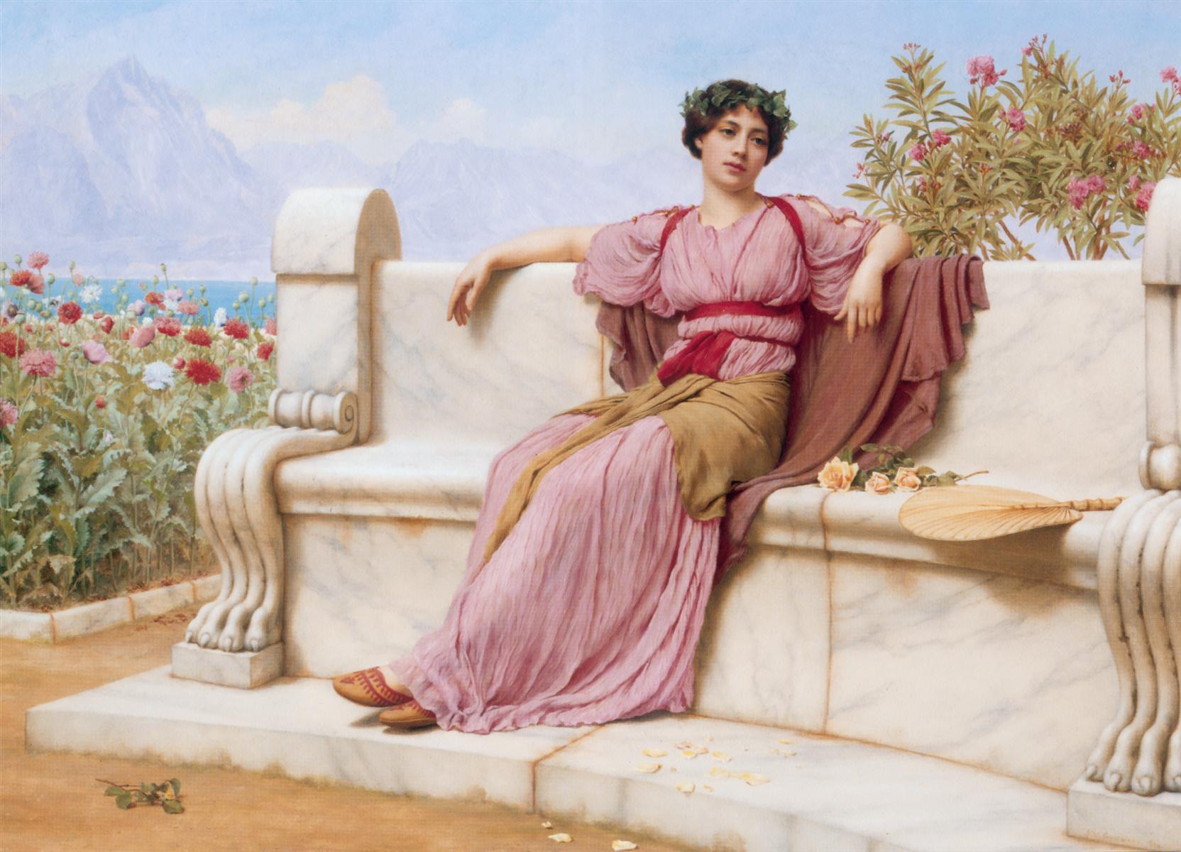 John William Godward Tranquillity 1914 Fine Art Print