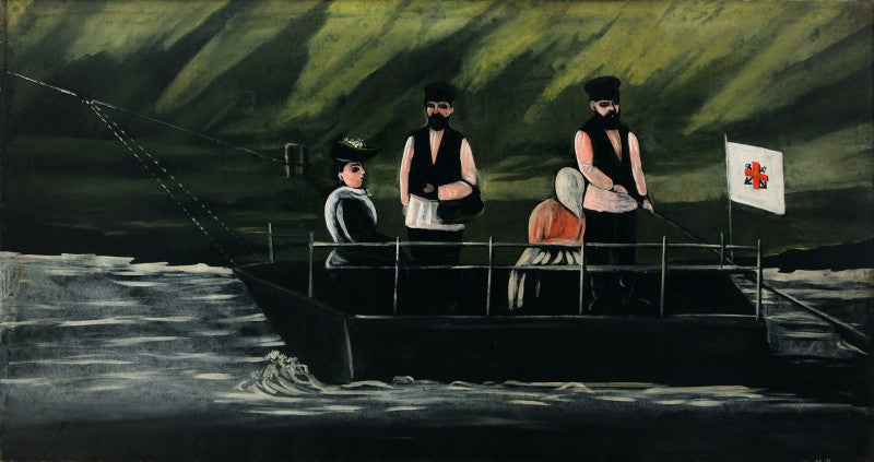 Niko Pirosmani Ferryboat in Didube 1917 Fine Art Print