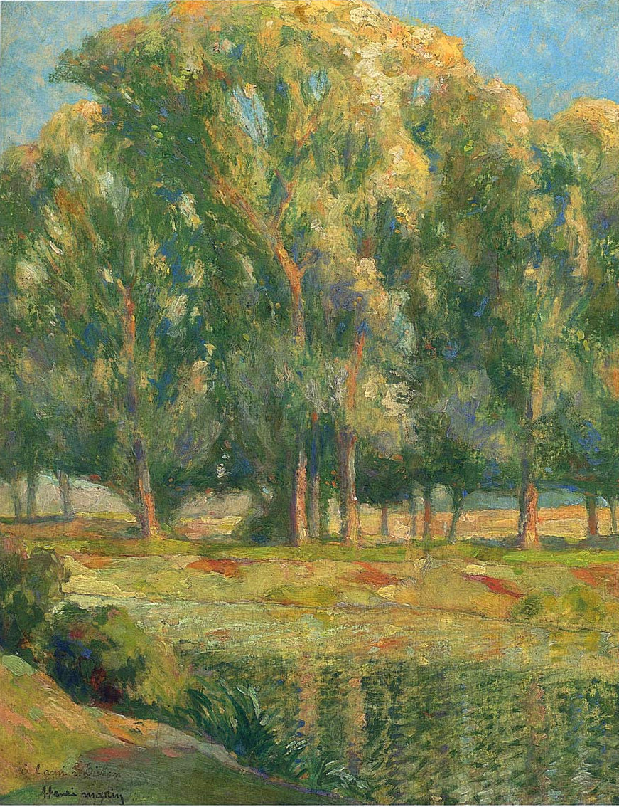 Henri Martin Trees by the River 1884 Fine Art Print