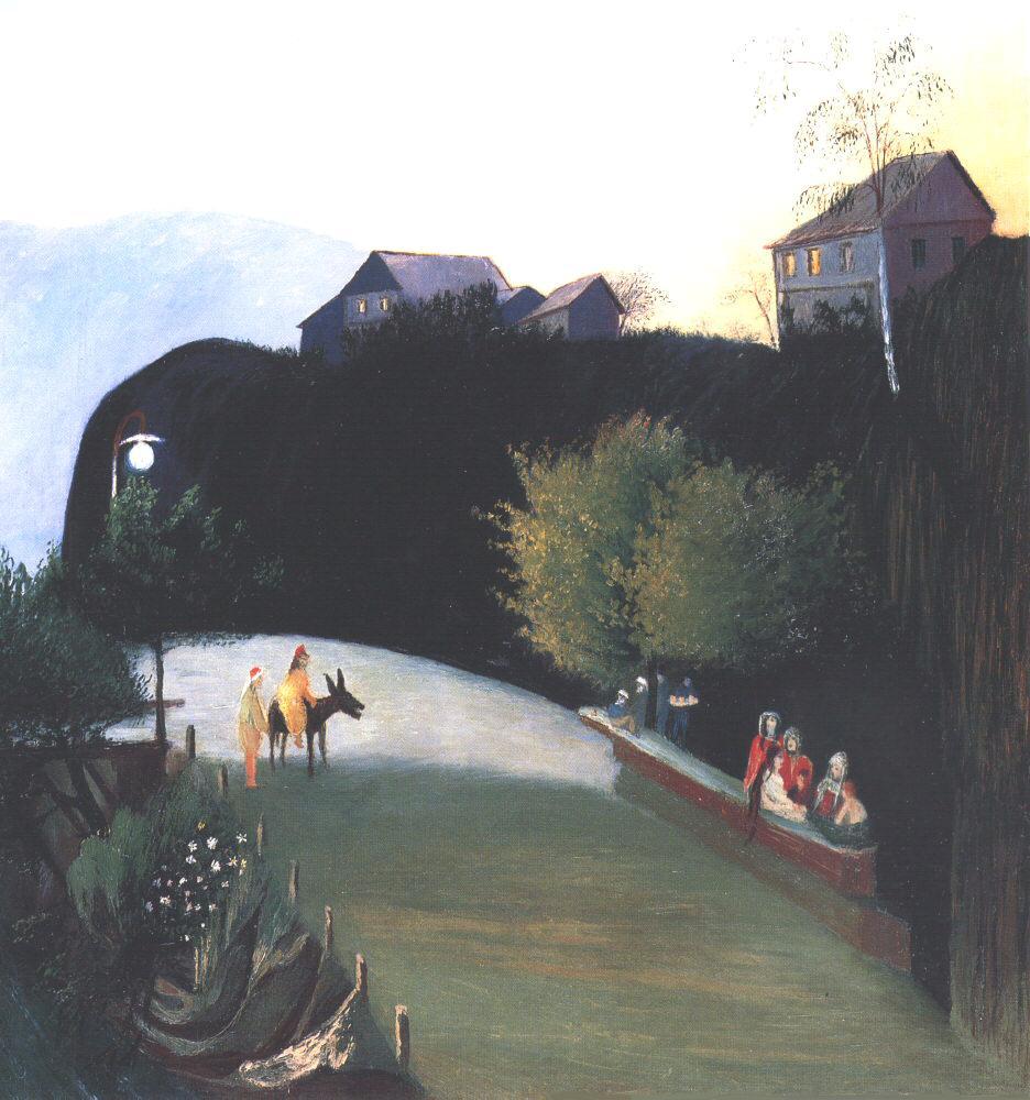 Tivadar Kosztka Csontvary Trees in Electric Light at Jajce 1903 Fine Art Print