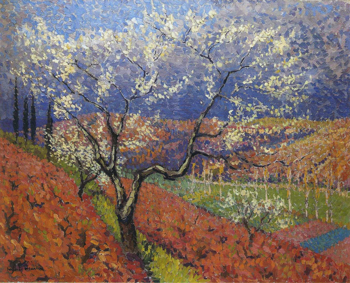 Henri Martin Trees in Flower 1940 Fine Art Print